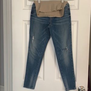 Distressed Maternity Denim